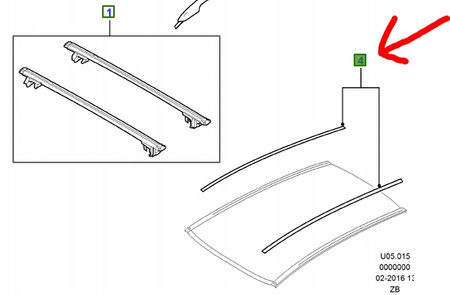 LISTWA ZAŚLEPKA DACHOWA FORD FOCUS MK2 2004-2011 _ 1446094 _ AM4M5J-50005-AA