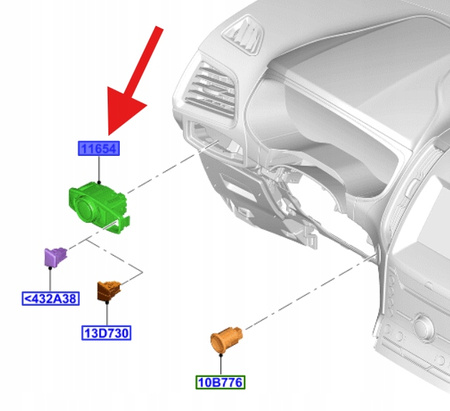 WŁĄCZNIK ŚWIATEŁ FORD EDGE 2016- S-MAX 2015- 2502608 _ E1GT-13D061-ED3JA6
