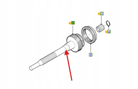 WAŁEK WEJŚCIOWY FORD TRANSIT 2004-2007 1457176 _ 4C1R-7017-AB