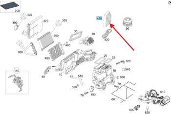 FILTR KABINOWY WĘGLOWY MERCEDES G W463 W465 OE A4638352800