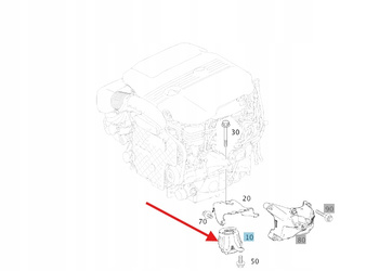 PODUSZKA SILNIKA PRAWA BENZYNA M264 M274 MERCEDES W205 W213 OE A2052400900