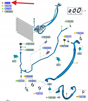 PRZEWÓD KLIMATYZACJI 2.2L TDCI RANGER 2011-2017 1715089 _ AB39-19C700-AB