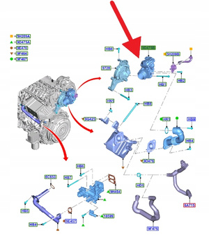 ZAWÓR EGR 2.0 ECOBLUE MONDEO SMAX GALAXY 2018- OE 2269684 _ HG9Q-9M425-AB