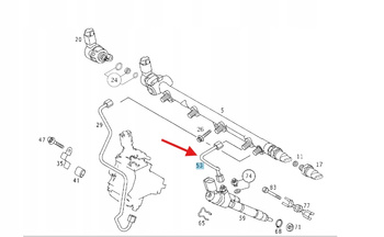 PRZEWÓD PALIWA WYSOKIEGO CIŚNIENIA DIESEL M668 MERCEDES OE A6680701533