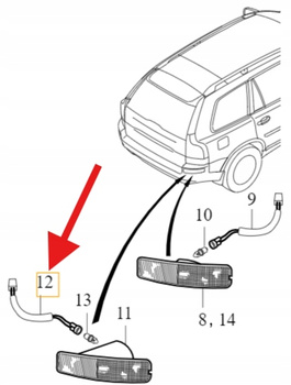 OPRAWKA ŻARÓWKI ŚWIATŁA PRZECIWMGIELNEGO TYŁ VOLVO XC90 2003- OE 8693010