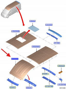 PŁYTA DACHOWA FORD TRANSIT MK7 2014- 2367302 _ BK31-V50202-BJ