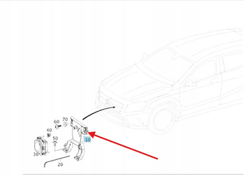 MOCOWANIE WSPORNIK RADARU PRZÓD MERCEDES GLA W156 OE A1176220400