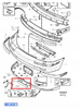 ŚRODKOWA DOKŁADKA ZDERZAKA PRZÓD DOLNA VOLVO S40 V40 2001- OE 30896938