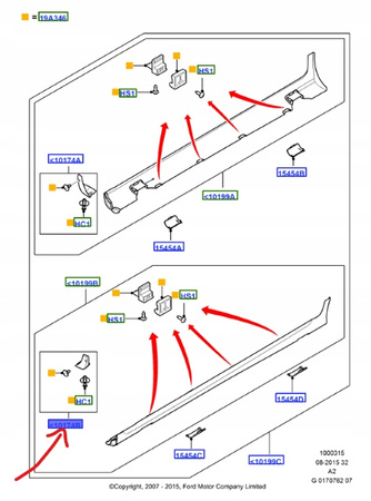 PRZEDŁUŻENIE LISTWY PROGU LEWA FORD MONDEO Mk4_1720349_AM7S7J-10175-AB