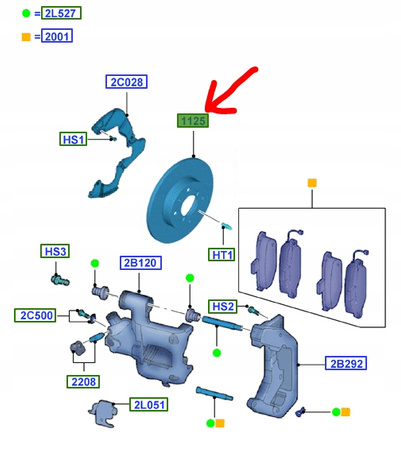 TARCZA HAMULCA PRZÓD FORD KA Mk2 2008-2016_1715410_BS51-1125-AA