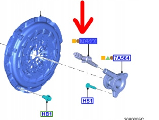 ADAPTER SIŁOWNIKA SPRZĘGŁA TRANSIT 2011- 2.2L TDCi 1798849 _ CC11-7C560-BC