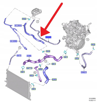 PRZEWÓD ZBIORNIKA WYRÓWNAWCZEGO 1.0 EB FOCUS 2018- 2442656 _ JX61-8A365-FD