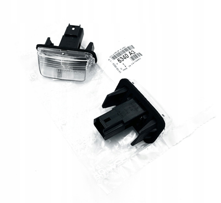 LAMPKA OŚWIETLENIA TABLICY REJESTRACYJNEJ CITROEN C3 C4 C5 SAXO OE 6340A3