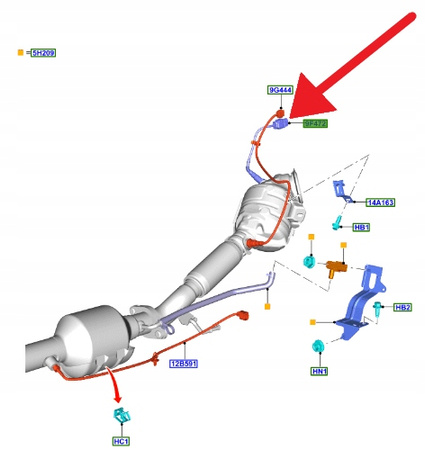 SONDA LAMBDA NOX 1.0 EB FORD C-MAX FOCUS 2018- OE 2218077 _ JX61-9Y460-EA