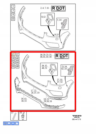 OSŁONA ZDERZAKA PRZÓD VOLVO XC90 2016-2019 OEM/OE 40000007