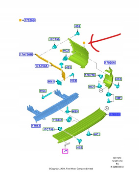 ZDERZAK TYŁ FORD TRANSIT MK7 2015-2019 2418849 _ BK31-17E926-AE5CND