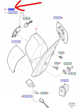 LUSTERKO ZEWNĘTRZNE LH FORD FOCUS Mk2 C-MAX 2004-_1376304_4M51-17683-AJ