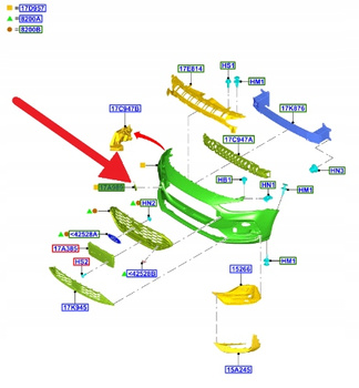 ZAŚLEPKA HAKA PRZÓD FORD FOCUS 2022- OE 2532953 _ NX7B-17A989-SAPRAA
