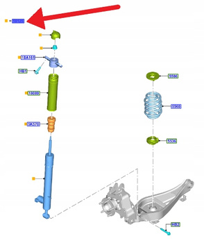 AMORTYZATOR PRAWY TYŁ FORD FOCUS Mk4 2018- OE 2482915 _ JX6C-18W002-MJ
