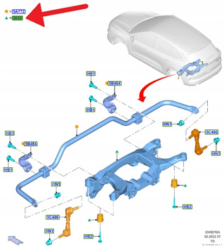 SANKI WÓZEK TYŁ FORD KUGA ESCAPE 2WD 2020- 2021 2540100 _ LX61-5K067-AEC