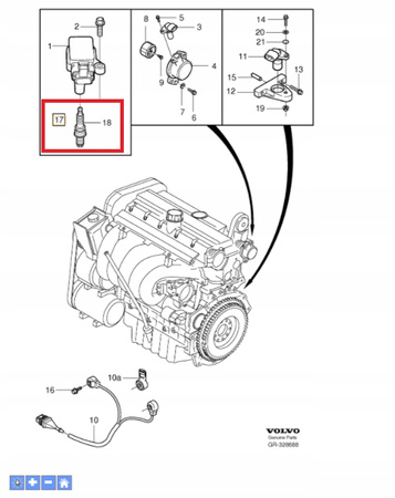 Volvo OE 8642660 świece zapłonowe