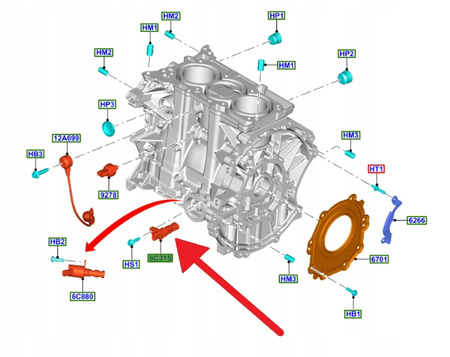 CZUJNIK POŁOŻENIA WAŁU 1.2 1.5 EB FORD PUMA KA+ OE 2120779 _ GN1A-6C315-AB