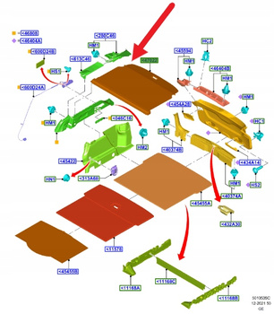 ROLETA BAGAŻNIKA FORD FOCUS KOMBI 2018- OE 2477875 _ JX7B-N55066-BA3ZHE
