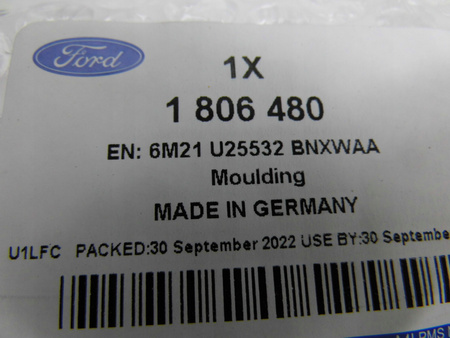 LISTWA DRZWI TYŁ PRAWA FORD S-MAX GALAXY 2006- 1806480 _ 6M21-U25532-BNXWAA