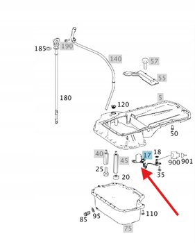 CZUJNIK POZIOMU OLEJU M156 M272 M273 M642 MERCEDES OE A0011530332