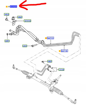 PRZEWÓD WSPOMAGANIA FORD FOCUS Mk2 C-MAX 2003-10_1430005_3M51-3A719-BE