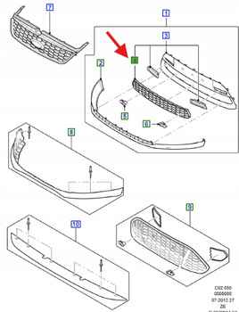 KRATKA ZDERZAKA FORD MONDEO MK4 2007- 1511279 _ 7S7J-17K945-AA