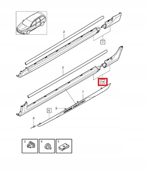 LISTWA PROGOWA PRAWA VOLVO XC70 I 2008-2016r