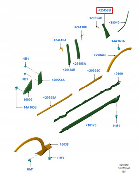 LISTWA ZEWNĘTRZNA DRZWI FORD KUGA MK1 2008-2012r_1746258_8V41-S254A42-AB