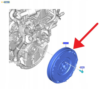 KOŁO ZAMACHOWE 1.5 TDCI FORD CONNECT FOCUS KUGA 20- 2250172 _ JX7P-6375-BA