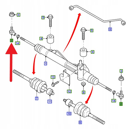 KOŃCÓWKA DRĄŻKA KIEROWNICZEGO TRANSIT 2000- 2006- 2470347 _ ME6C11-3289-AC