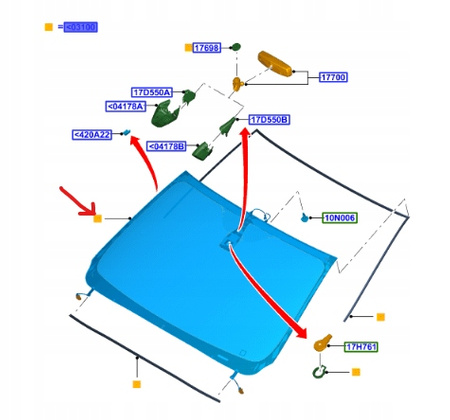 SZYBA PRZEDNIA FORD RANGER 2019- OE 2542932 _ JB3B-2103100-TE