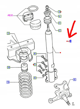 AMORTYZATOR PRZÓD LH / RH FORD TRANSIT 1985-91 OE _ 1141583 _ AM87VX-18045-CA