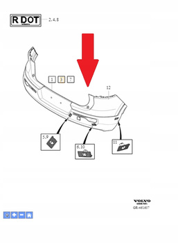 Tylny zderzak Volvo XC40 OE 31663160 / 36011867