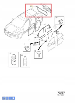 USZCZELKA KLAPY BAGAŻNIKA VOLVO XC60 2009- OE 31425976