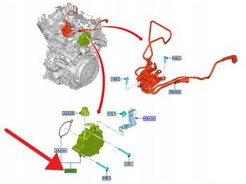POMPA VACUM 1.0 EB FIESTA PUMA TRANSIT FOCUS 2018- 2510411 _ H6BG-2A451-AC