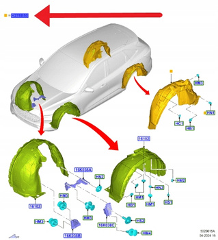 NADKOLE PRAWY TYŁ FORD KUGA ESCAPE 2024- 2808127 _ MV4B-S278B50-AD