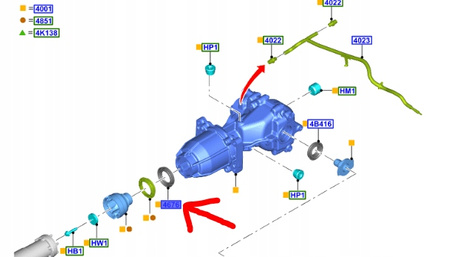 USZCZELNIACZ TYLNEGO MOSTU FORD MONDEO Mk5 4WD 15- _ 2176990 _ CV6W-4676-AE