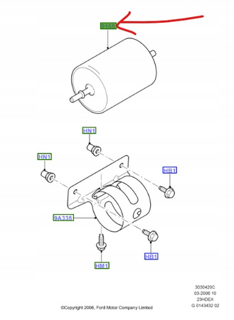 FILTR PALIWA FORD MONDEO Mk3 TRANSIT Mk6 _ 4103735 _ 1S71-9155-BA