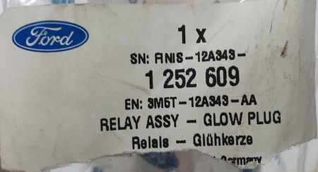 PRZEKAŹNIK ŚWIEC ŻAROWYCH 1.4L 1.6L TDCI FOCUS 1252609 _ 3M5T-12A343-AA