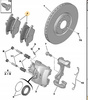 Zestaw 4 klocków hamulcowych przednich Citroen C4 1609987980