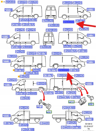 LISTWA NADWOZIA FORD TRANSIT MK6 2011- 13 OE 1745885 _ AC16-V29066-CB5ZCT