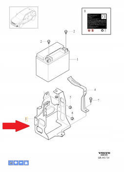 Mocowanie akumulatora Volvo XC40 OE 32132005