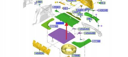 ROLETA BAGAŻNIKA FORD KUGA MK2 2012- 2383151 _ CV44-U55066-AG35B8