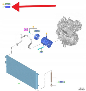 CHŁODNICA KLIMATYZACJI ECOBLUE FORD FOCUS 2018- OE 2381802 _ JX61-19710-BB