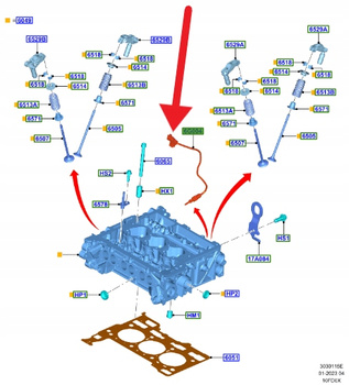 CZUJNIK TEMPERATURY GŁOWICY 1.0 1.5 EB PUMA FOCUS 2207816 _ H6BA-6G004-AB